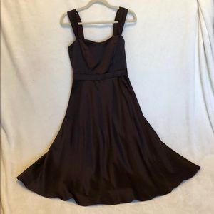 David’s Bridal Tea Length Brown Dress